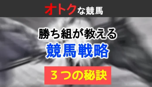 年間プラスの競馬勝ち組が教える私の競馬戦略